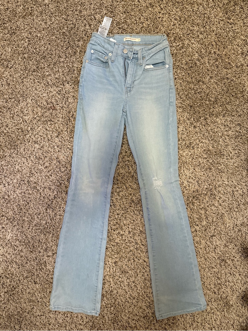 Levis women’s jeans, light wash bootcut Jeans